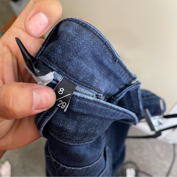 Parker Smith Ankle Crop Straight Leg Frayed
Two Tone Hem Denim Jeans 8/29 - Picture 9 of 11